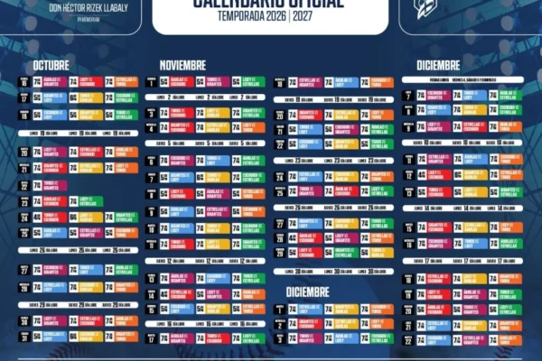 Lidom revela su calendario para la temporada 2026-27