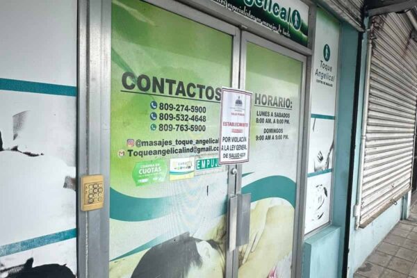 Salud Pública Cierra Centro de Masajes en la Capital