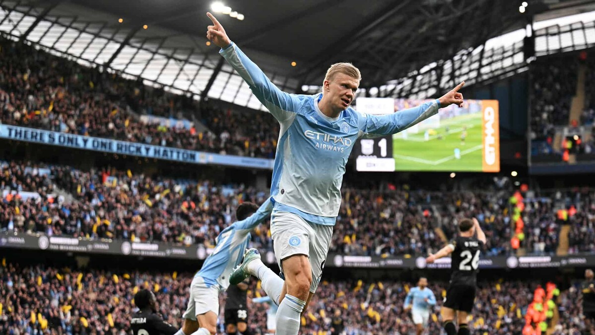 Haaland brilla con doblete y guía al Manchester City en un ajustado triunfo sobre el Ipswich