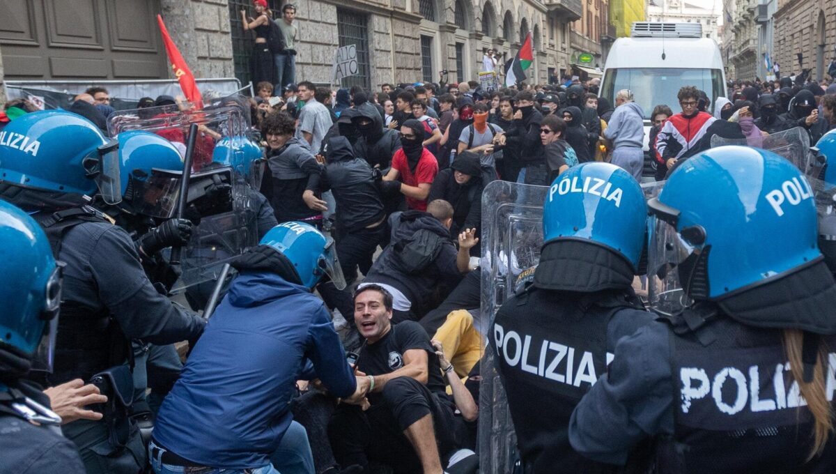 Italia Enfrenta Protestas Simultáneas en el Norte y el Sur
