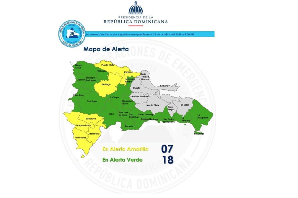 Vaguada provoca alerta verde en la provincia de San Juan, según el COE