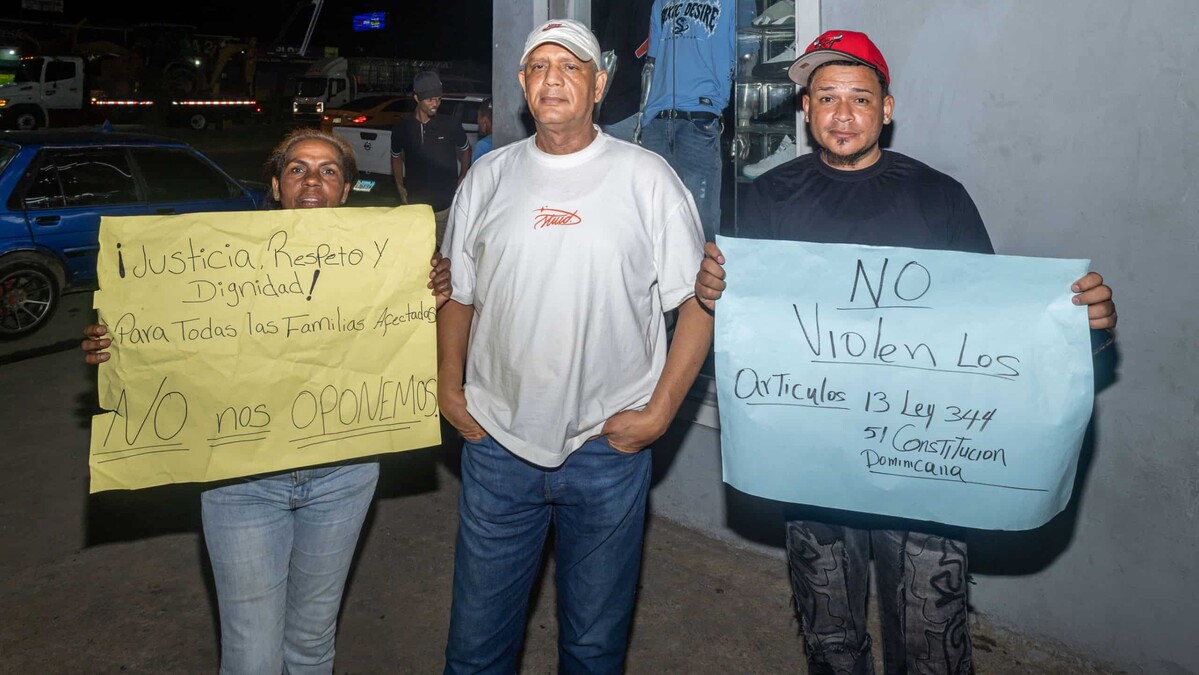 Protestas en Pedro Brand por Desalojos en la Autopista Duarte